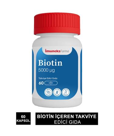 Imuneks Farma muneks Biotin 5000mg 60 Tablets