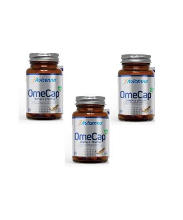 Avicenna Omecap - Omega 3 Containing Supplementary Food - 80 Softgels - 3 Pieces