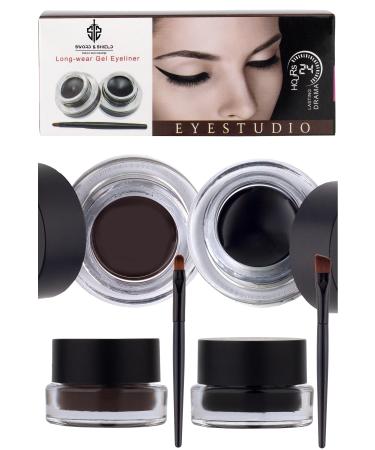 Sword & Shield S&S 4-Pack Gel Eyeliner Set - Brown & Black