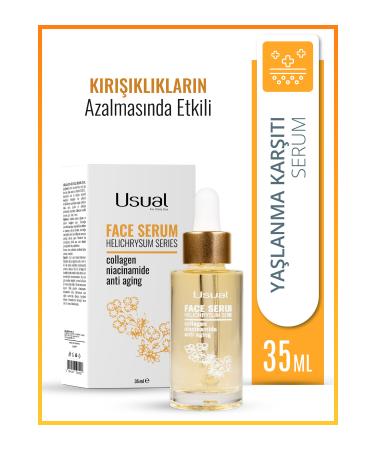Usual Anti-Aging and Tone Equalizing Serum 35ML - Collagen Niacinamide Golden Herb Series