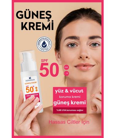 Dermavia Spf 50 Face and Body Protection Sun Cream Sensitive Skin 100 ml - Buy Online on GoSupps.com