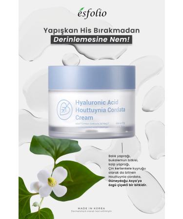 Esfolio 8 Different Hyaluronic Acid Moisturizing Care Cream Esfolio Hyaluronic Acid Houttuynia Cordata - Buy Online on GoSupps.com