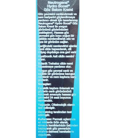 Neutrogena Hydro Boost Anti-Fatigue Eye Cream 15ml - Buy Online on GoSupps.com