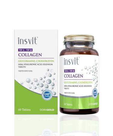 insvit Type 2 Type 3 Collagen Hyaluronic Acid Glucosamine Chondroitin Msm Vitamin C Collagen Tablet 2 packs - Buy Online on GoSupps.com