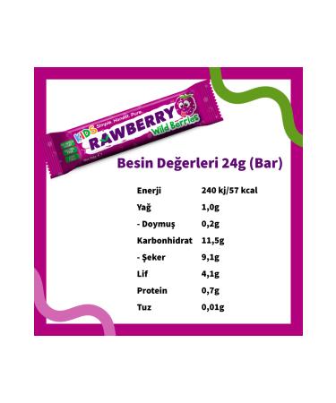 Rawberry Forest Fruit Sugar-Free Vegan Gluten-Free Kids Bar 15 Pieces in a Box - Buy Online on GoSupps.com