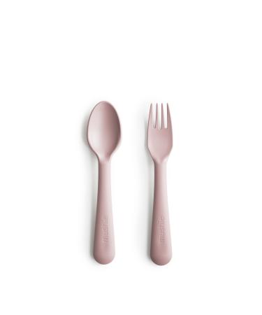 Mushie Blush Plastic Cutlery Set
