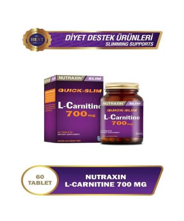 Nutraxin L-carnitine 60 Capsules Supplementary Food Containing L-carnitine. Elfacosmetic1