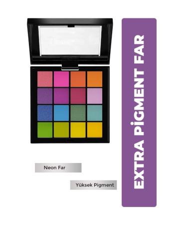 Birse 16 Color Neon Eyeshadow Palette