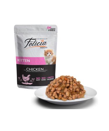 Felicia Grain-Free 85 gr Pouch Kitten Chicken Wet Cat Food 12 Pieces 141036