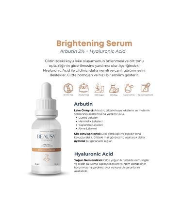 Beausy Cosmetics Skin Tone Equalizer and Anti-Spot Brightening Serum 30ml (ARBUTIN 2% HYALURONIC ACID). - Buy Online on GoSupps.com