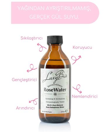 Luxy Bio Pure Rose Water Tonic 200 ml - Buy Online on GoSupps.com