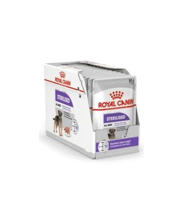 Royal Canin Sterilized Canned Pouch Food for Neutered Dogs 85 Gr 12 Pack