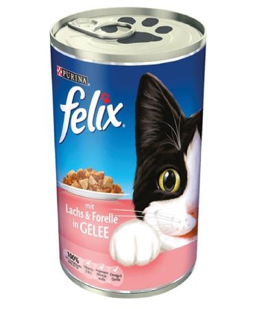 Purina Felix Cat Wet Food Canned with Salmon and Trout 400 Gr