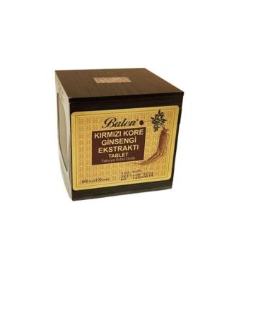 Balen Red Korean Ginseng Tablet 600mg*120 Capsules Adult Root Korean Ginseng in Wooden Box