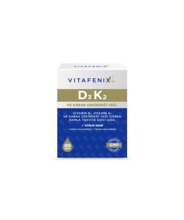 Vitafenix D3K2 and Pumpkin Seed Oil Supplement - Buy Online on GoSupps.com