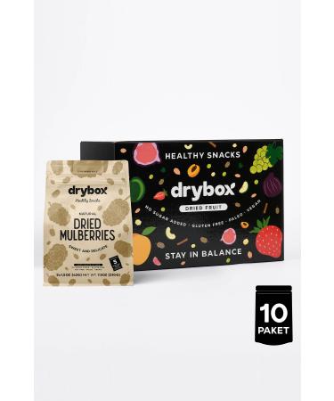 DRYBOX 10 Pack Sugar Free Dried Mulberry Dried Fruit Natural Snack 42g