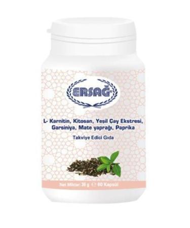 Ersa Food Supplement Containing L-Carnitine Chitosan Green Tea Extract Garsinia Mate Leaf Paprika