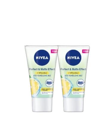 NIVEA Perfect & Matte Effect Vitamin C Face Care and Face Cleansing Gel 50 ml *2 Pieces