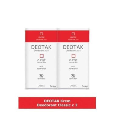 Deotak Classic Cream Deodorant 35 ml 2 Pieces