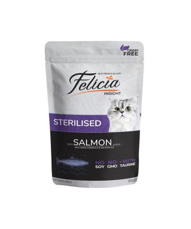 Felicia Salmon Sterilized Cat Pouch Food 85 Gr
