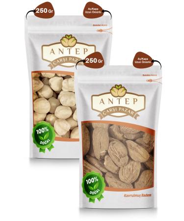 Antep Bazaar Roasted Hazelnuts 250 Gr. | Roasted Local Almonds 250 Gr.