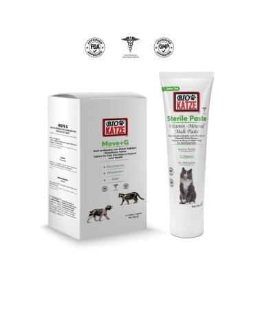 B OKATZE Cat Vitamin Support Package (Sterile Paste Cat Paste 30Gr & Move+G Joint Support)
