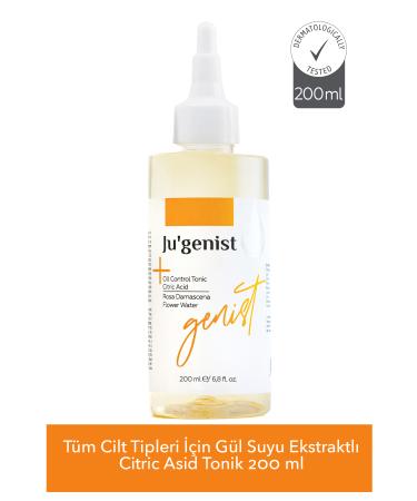 jugenist Rose Water Extract Oil Control Citric Acid Toner for All Skin Types 200 ml