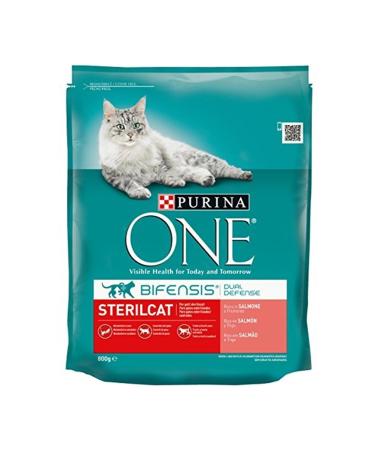 Purina One Bifensis Complete Dry Cat Food with Salmon for Adult and Neutered Cats 800gr