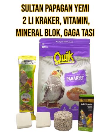 ozzipetshop Sultan Parrot Food 750 gr Multivitamin and Feather Care Vitamin Parrot Sand Mineral Block Cracker
