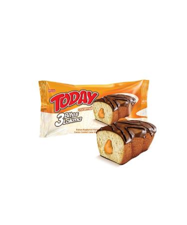 Elvan Today 3 Bites Caramel Cake 40 Gr. 24 Pieces (1 Box) - Buy Online on GoSupps.com