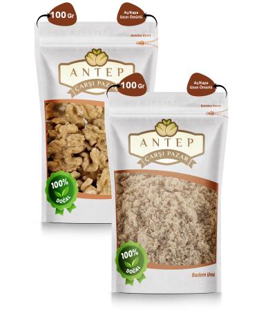 Antep Bazaar Almond Flour 100 Gr. | Walnut Kernels 100 Gr.