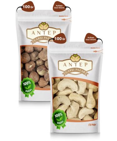 Antep Bazaar Raw Cashew 100 Gr. | Raw Hazelnut 100 Gr.