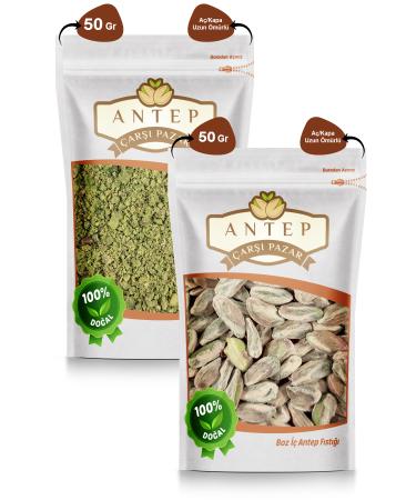 Antep Bazaar Market Powdered Pistachio 50 Gr. | Gray Pistachio 50 Gr.