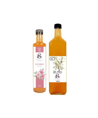 Suheylaana Natural Rose Vinegar 500 Ml - Natural Oleaster Vinegar 1000 Ml