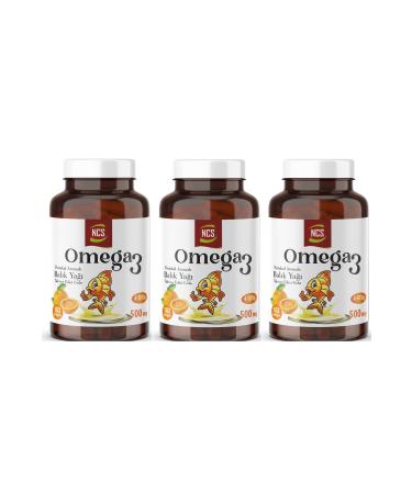 Ncs Omega 3 Fish Oil 500 mg 3 Box 306 Softgel Orange Flavor