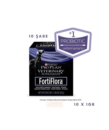 Purina Proplan Fortiflora Probiotic Supplement for Dogs 10 Sachets (10 X 1 Gr)