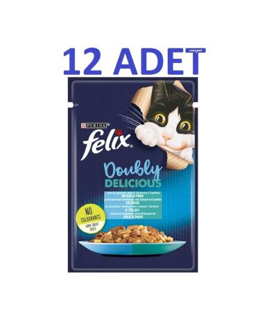 FELIX Double Flavor Salmon Sardine Fresh Food 85gx12 Pieces