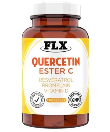 FLX Quercetin Ester C Resveratrol Bromelain Vitamin D Magnesium Acerola 120 Tablets