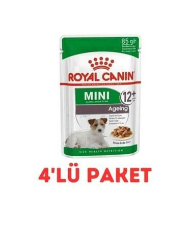 Royal Canin Mini Aging Small Breed Old Dog Pouch Canned Food 85 Gr 4-Pack