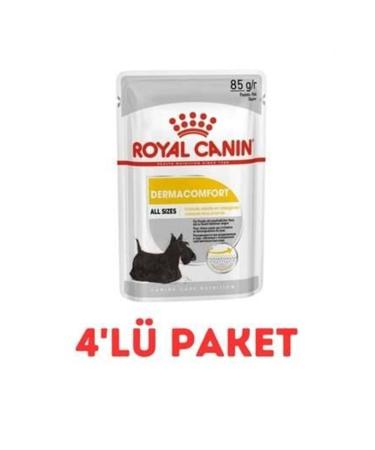 Royal Canin Dermacomfort Sensitive Adult Dog Pouch Canned 85 Gr 4-Pack