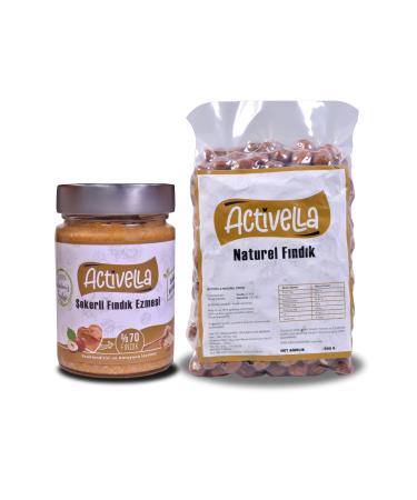 Activella Sugary Hazelnut Paste 320gr p Hazelnut + Natural Hazelnut Kernels 500gr