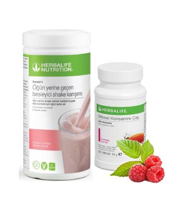 Herbalife Set Mini Raspberry White Chocolate Shake 50 gr Raspberry Flavored Tea