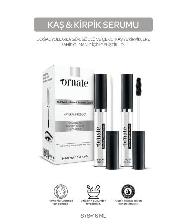 ORNATE Eyebrow and Eyelash Plumping Target Care Serum 8+8 16ml - Buy Online on GoSupps.com