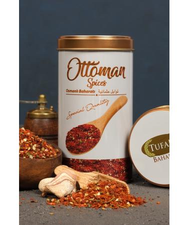 TUFAN BAHARAT Ottoman Spices Tin Box 200 gr 1 Piece