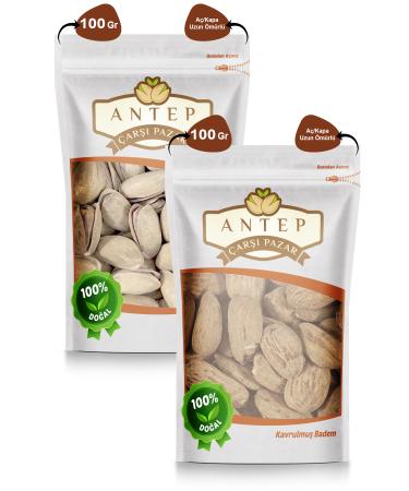 Antep Bazaar Pistachio 100 Gr. | Roasted Local Almond 100 Gr.