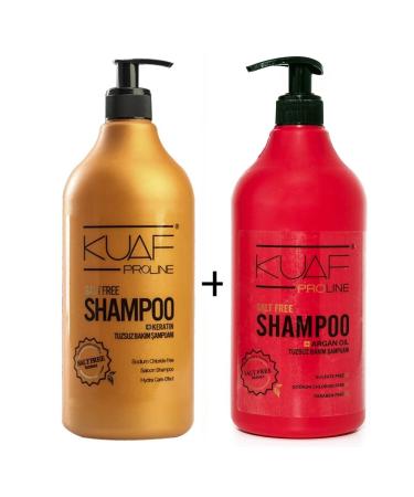 Kuaf Salt-Free Argan Oil Care Shampoo + Keratin Oil Care Shampoo 1000ml