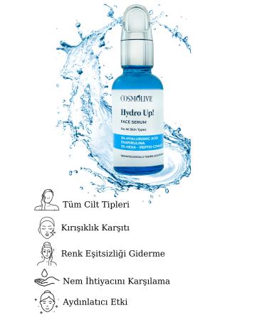 Cosmolive Hyaluronic Acid Peptide Face Serum Anti-Aging Anti-Wrinkle Lifting Collagen Moisturizing Serum - Buy Online on GoSupps.com