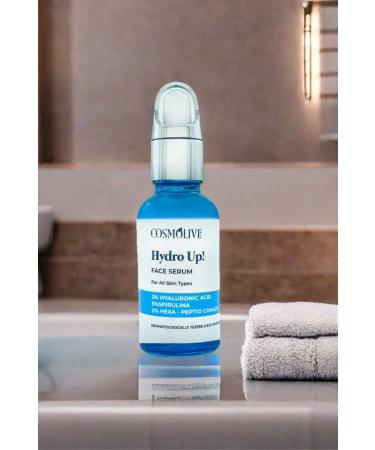 Cosmolive Hyaluronic Acid Peptide Face Serum Anti-Aging Anti-Wrinkle Lifting Collagen Moisturizing Serum - Buy Online on GoSupps.com