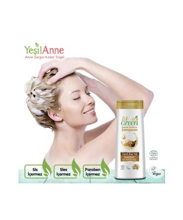 Mom's Green 2-Piece Set Organic Argan Oil Shampoo 400 +400 Ml - Buy Online on GoSupps.com