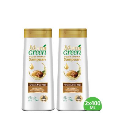 Mom's Green 2-Piece Set Organic Argan Oil Shampoo 400 +400 Ml